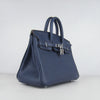 Birkin 25cm Handbag 6068 dark blue silver Kilta bags