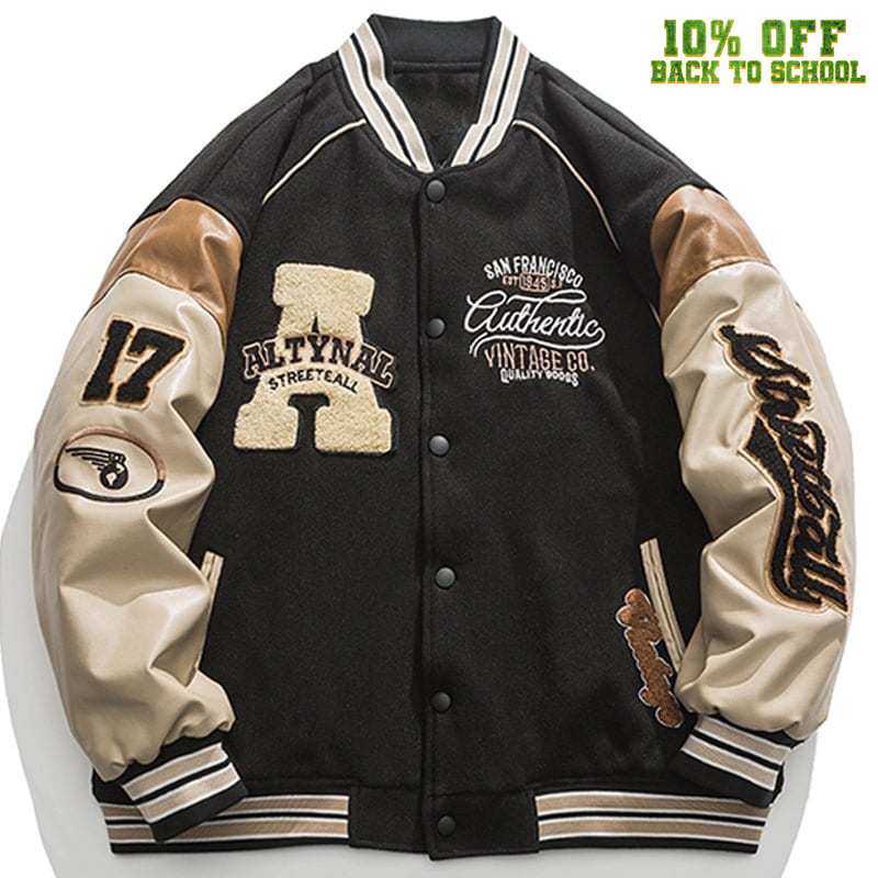 Sneakerhill Thicken Varsity Jacket Embroidery A Sneakerhill