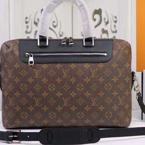 Sneakerhill - Monogram Briefcase Brown - sneakerhillcom