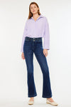 Kancan High Rise Double Waistband Flare Jeans Trendsi