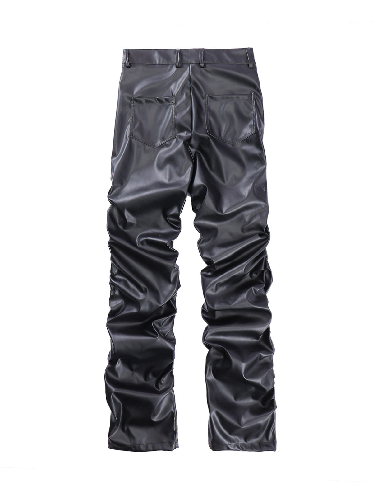 Sneakerhill Punk Style Pleated Leather Pants - 2195 SP240919W89H