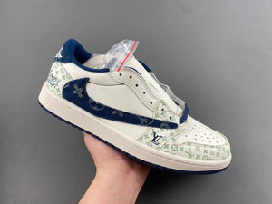 Custom Travis Scott x LV x Air Jordan 1 Low OG SJ2968-004 sneakerland