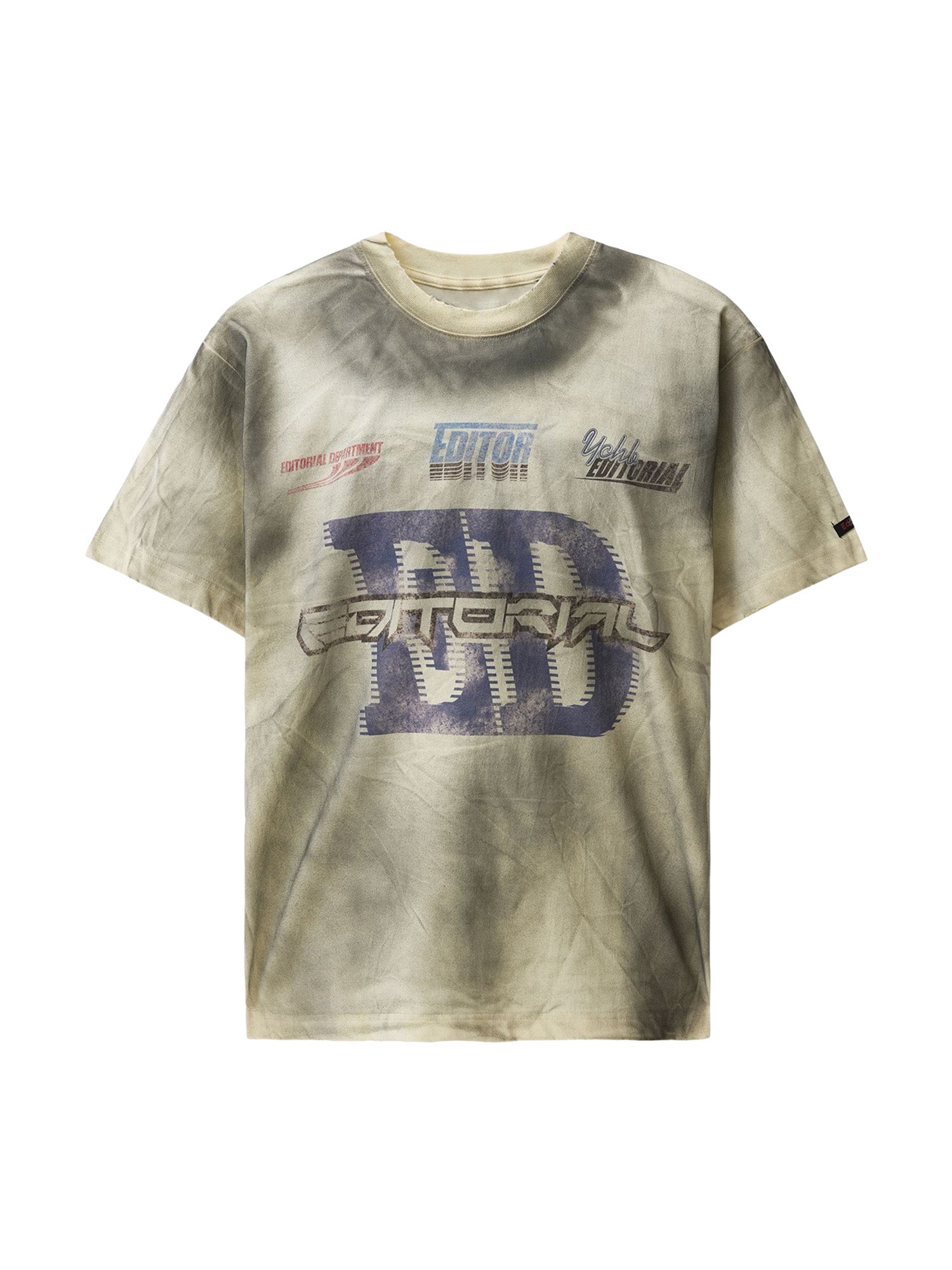 Sneakerhill Dirty Wash Heavy Print Street Rap T-Shirt SP2407042U13