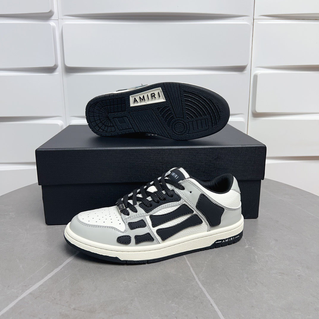 AMR Skel Top Low White ,Grey and Black Sneakers-151 - sneakerhillcom