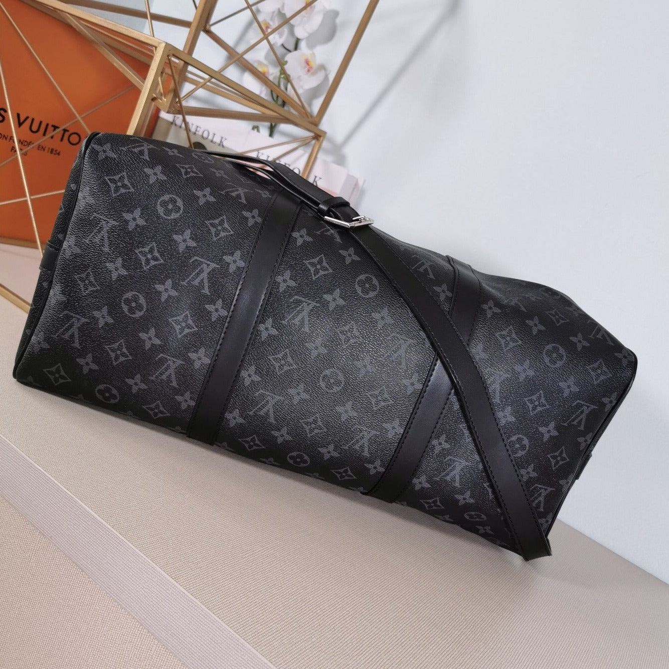 Sneakerhill - Monogram Travel Bag Black - sneakerhillcom