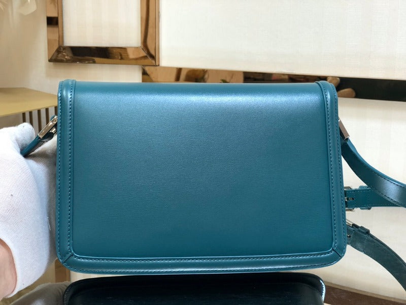 Sneakerhill - Solferino Medium Leather Bag Turquoise - sneakerhillcom