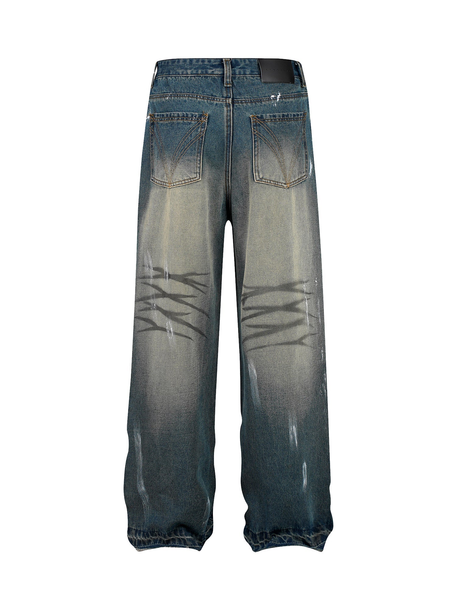 Sneakerhill High Street Hip Hop Distressed Washed Jeans - sneakerhillcom