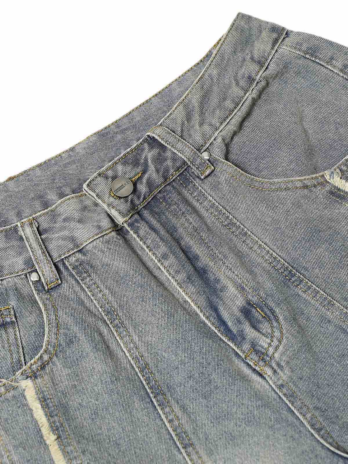 Sneakerhill Washed Ripped Baggy Jeans - sneakerhillcom