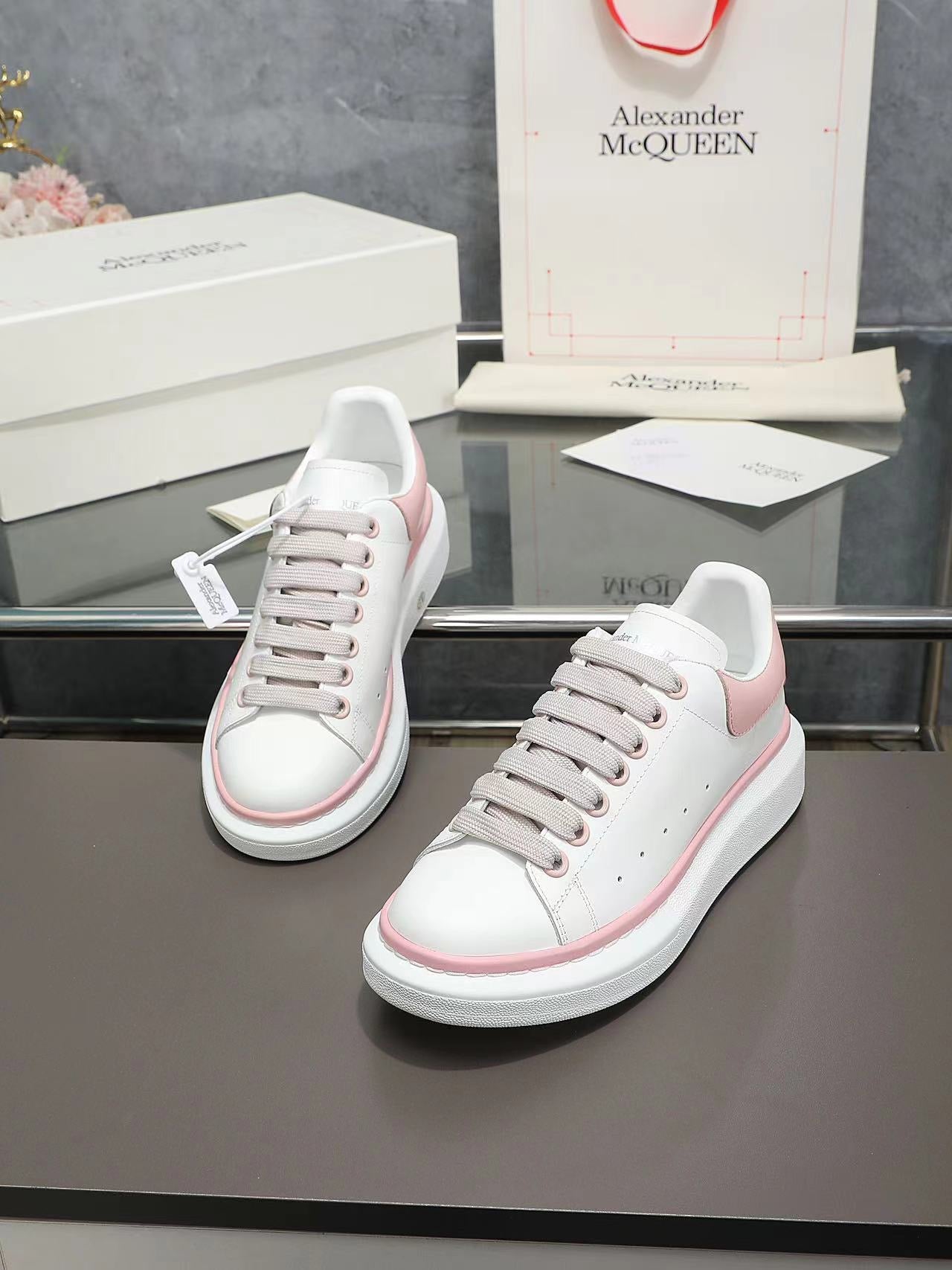 ALMC Pink and White Oversized  Sneakers-035 - sneakerhillcom