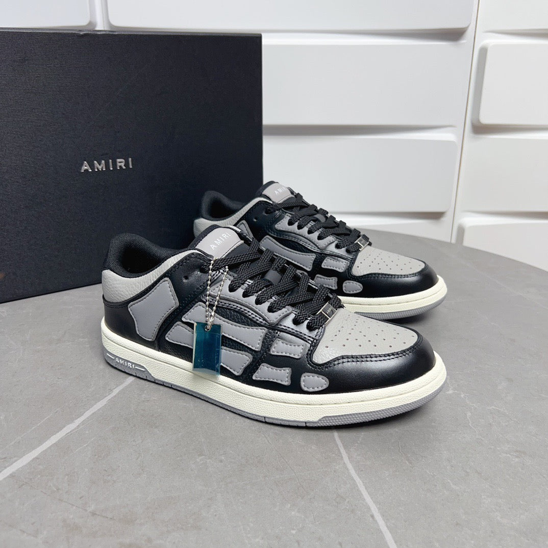 AMR Skel Top Low Grey and Black Sneakers-152 - sneakerhillcom