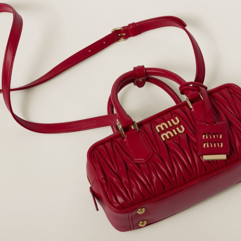 Sneakerhill - Matelasse Crossbody Bag Red - sneakerhillcom