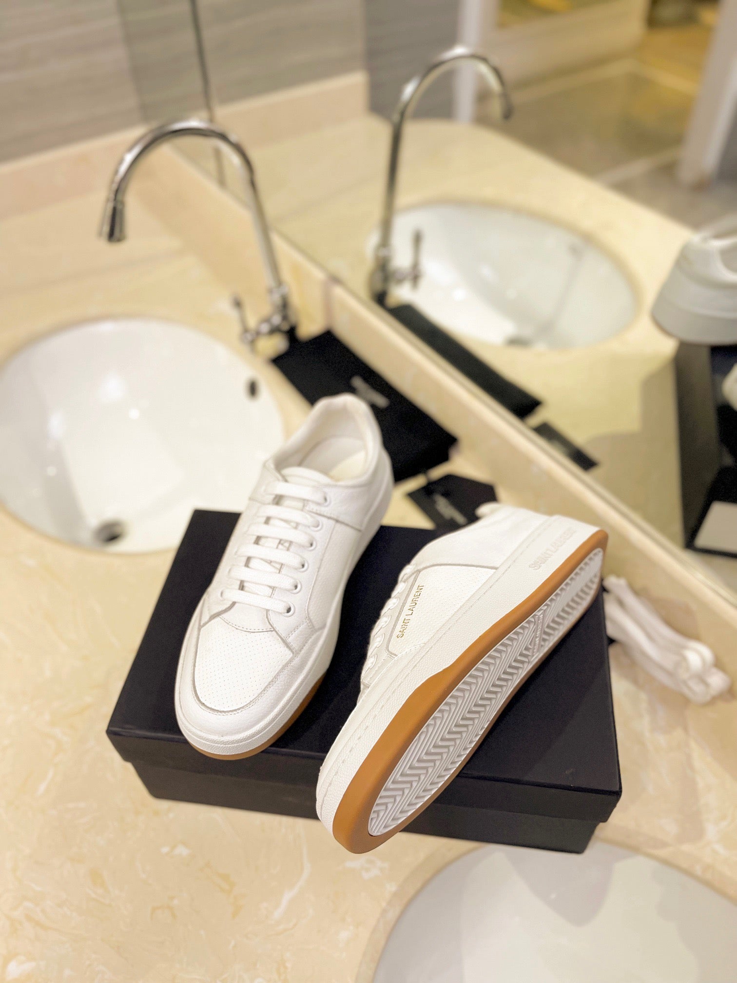 VSL White Leather Sneakers-170 - sneakerhillcom