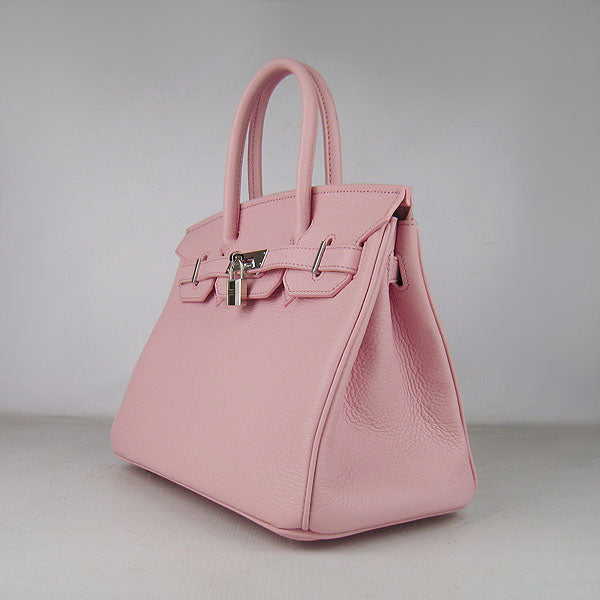 Hermes Birkin 30cm Togo Leather Handbags Pink Silver - sneakerlandnet