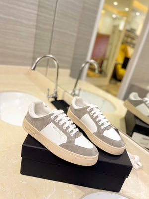 VSL Grey and White Leather Sneakers-169 - sneakerhillcom