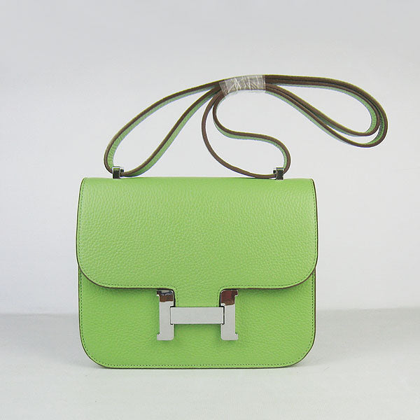 Constance Cowskin Leather Bag H017 green silver Kilta bags