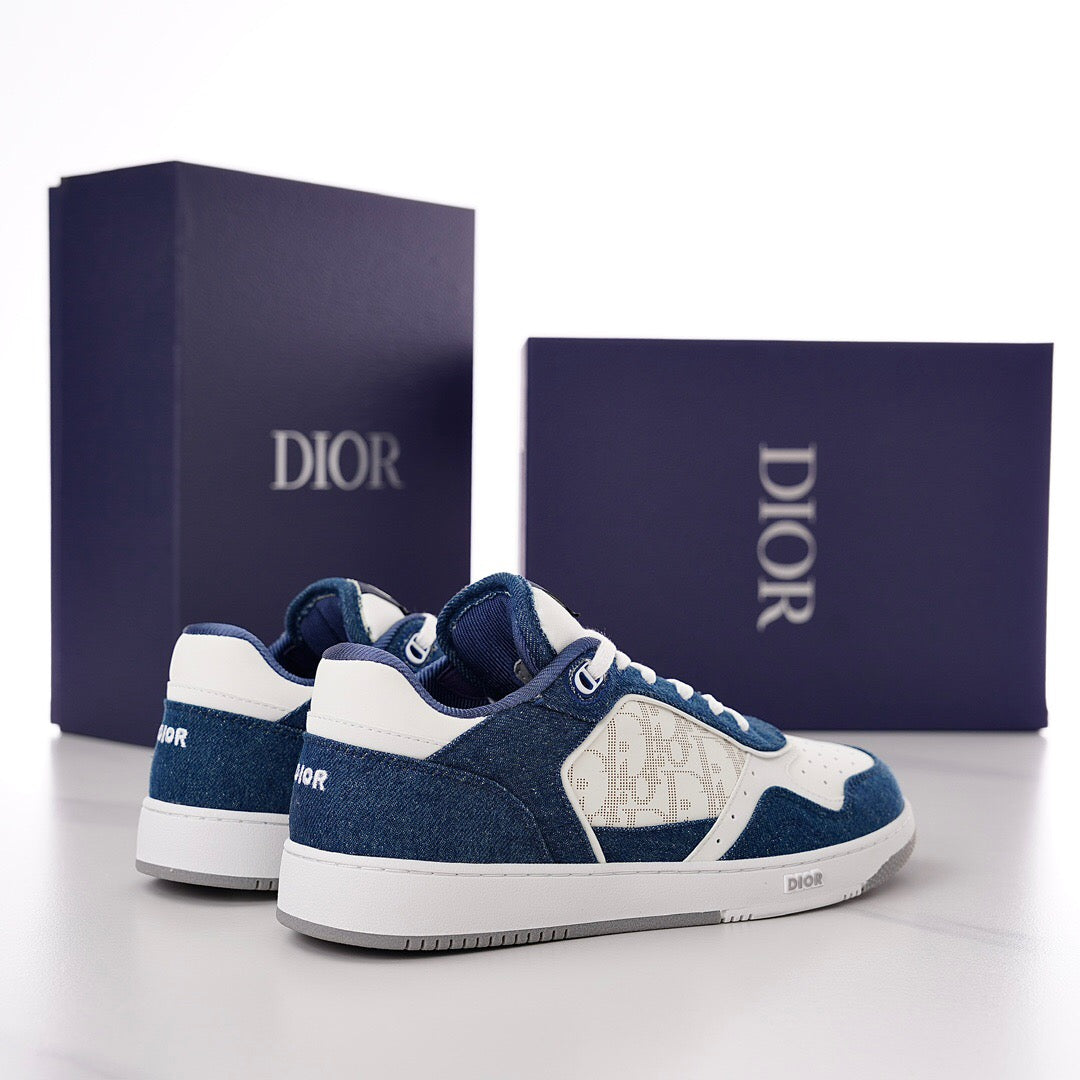 DOR B27 Low-Top Blue and White Sneakers-119 - sneakerhillcom