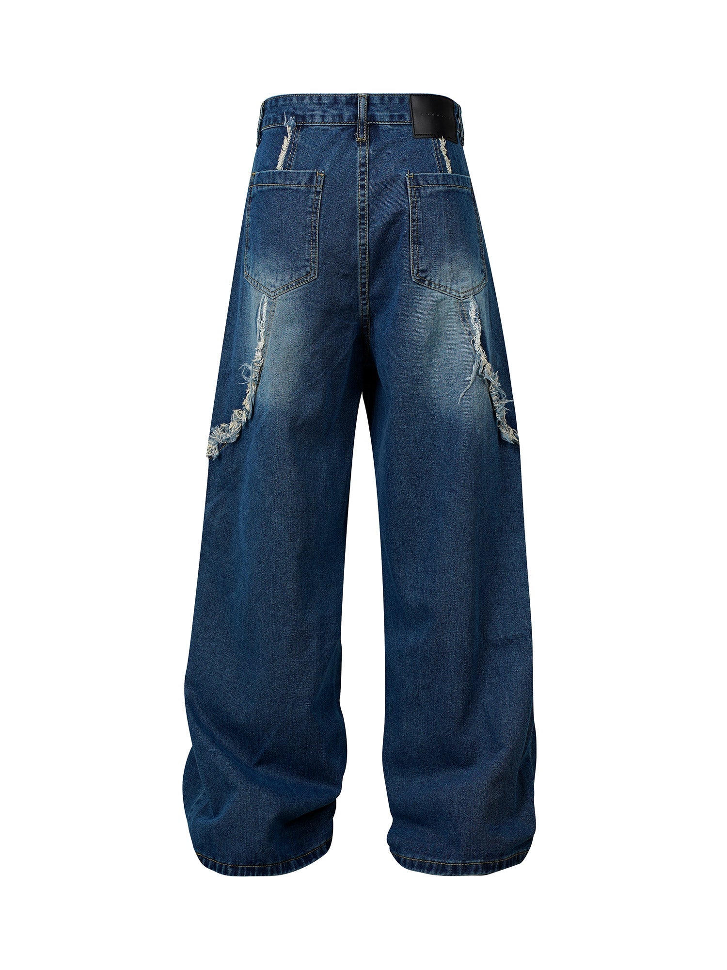 Sneakerhill High Street Hip-hop Washed Fur Jeans - sneakerhillcom