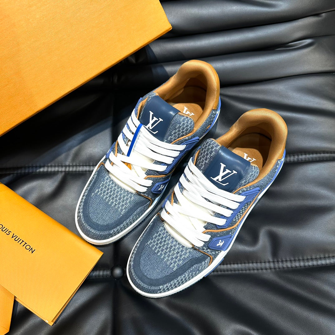 LUV Trainer Blue and Grey Denim Sneakers -071 - sneakerhillcom