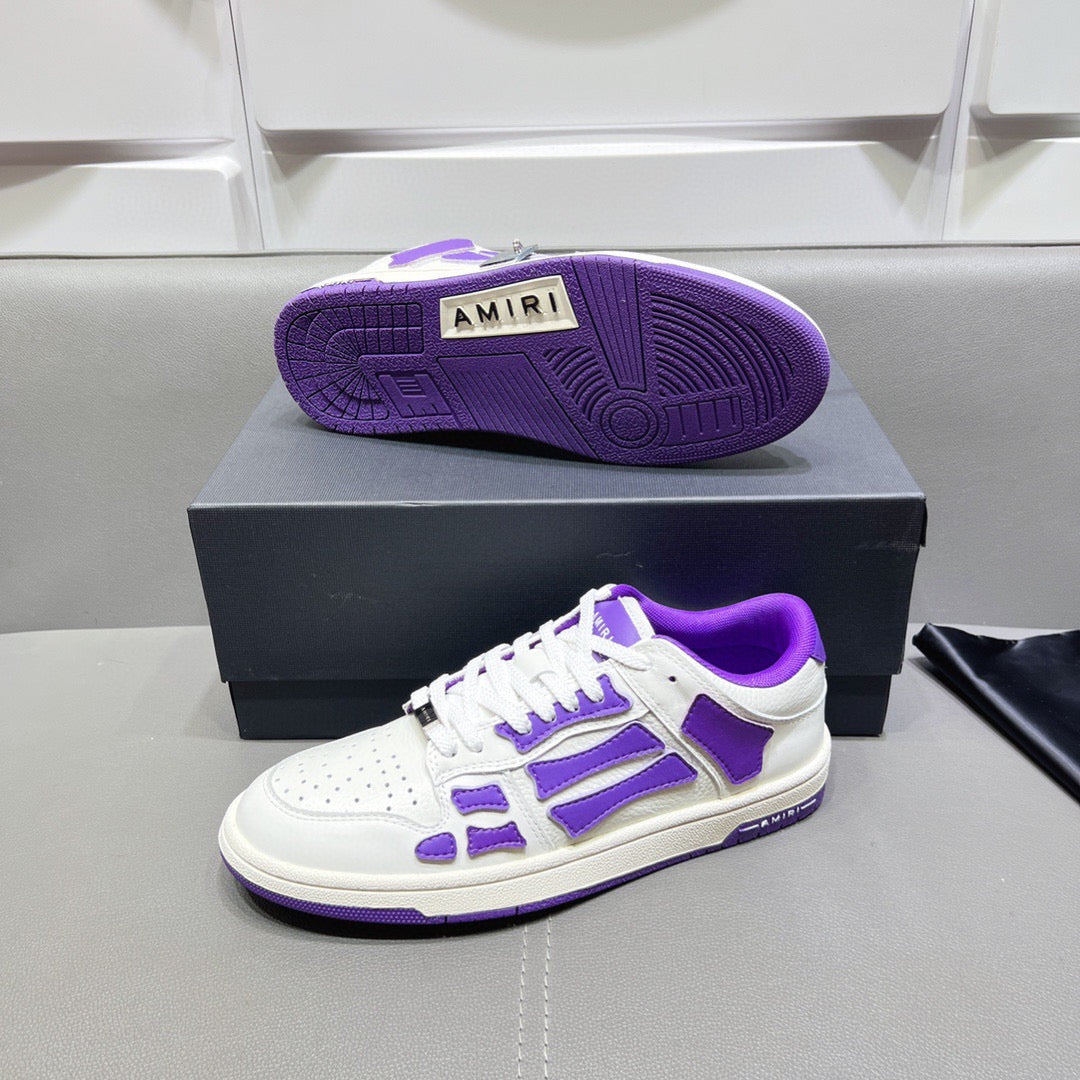 AMR Skel Top Low Purple and White Sneakers-153 - sneakerhillcom