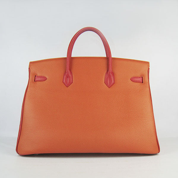 Birkin 35cm Togo Leather Handbags 6099 Red/Orange/Green S Kilta bags