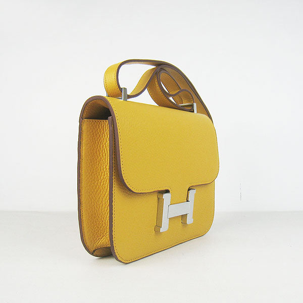 Constance Cowskin Leather Bag H017 yellow silver Kilta bags