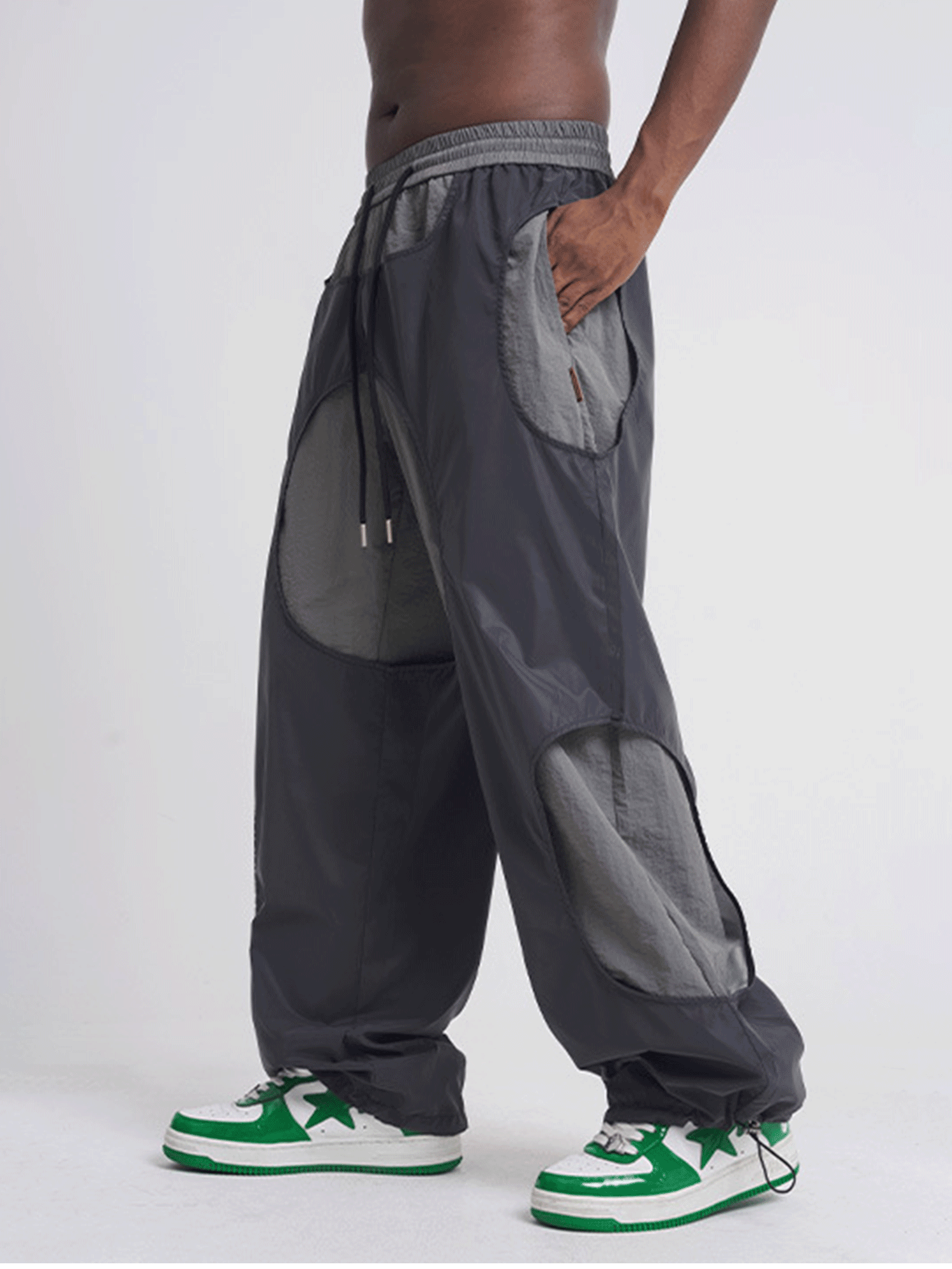 Sneakerhill High Street Reflective Double Layer Pants SP240704NV7Q