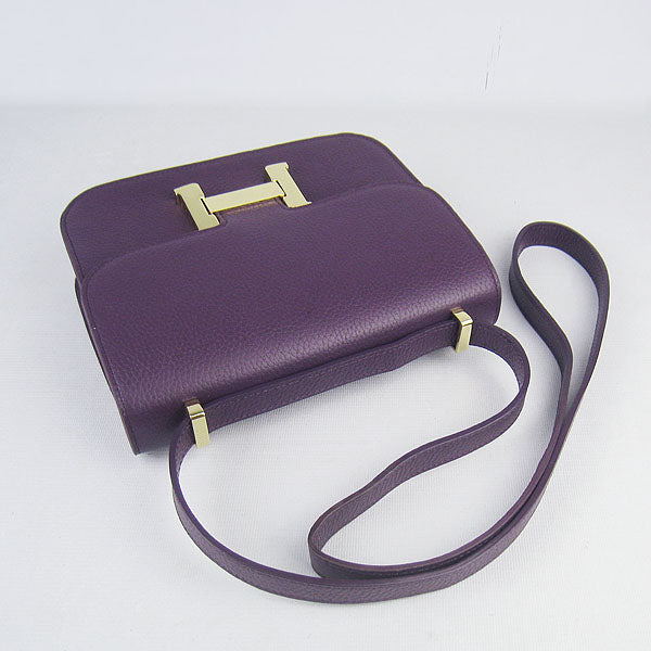 Constance Cowskin Leather Bag H017 purple golden Kilta bags