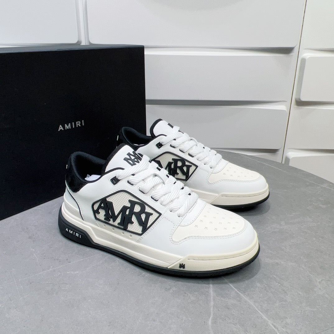 AMR Classic Low White and Black Sneakers-126 - sneakerhillcom