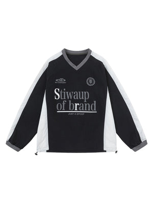 Sneakerhill Retro Patchwork Long-sleeved T-shirt SP240708P87K