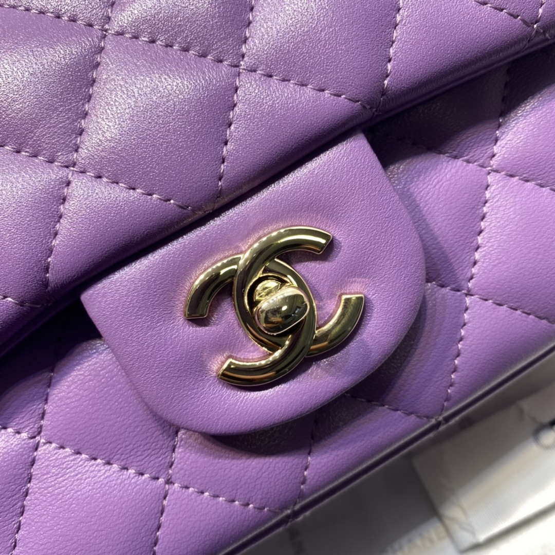 Sneakerhill - Flap Bag with top Handle Purple