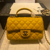 Sneakerhill - Flap Bag with top Handle Yellow