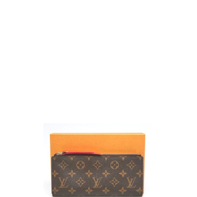 Sneakerhill - Monogram Canvas Coquelicot Adele Wallet - sneakerhillcom