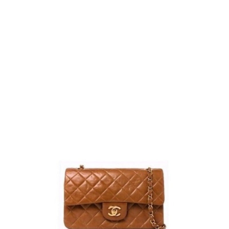 Sneakerhill - Lambskin Jumbo Shoulder Bag Caramel - sneakerhillcom