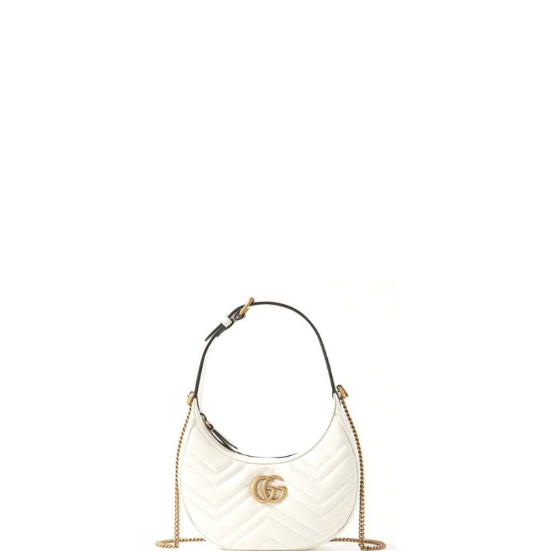 Sneakerhill - Marmont Half-Moon Shaped Mini Bag White - sneakerhillcom