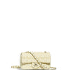 Sneakerhill - Tweed Double Flap Bag White/Gold - sneakerhillcom