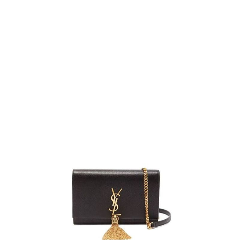 Sneakerhill - Medium Kate Tassel Bag With Chain Black - sneakerhillcom