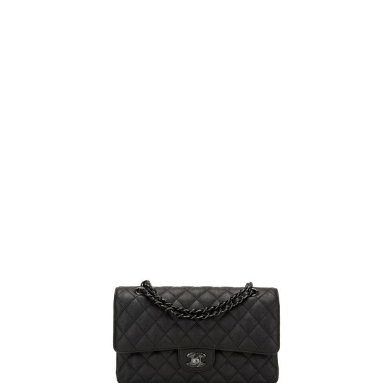 Sneakerhill - Lambskin Jumbo Shoulder Bag Ultra Black - sneakerhillcom