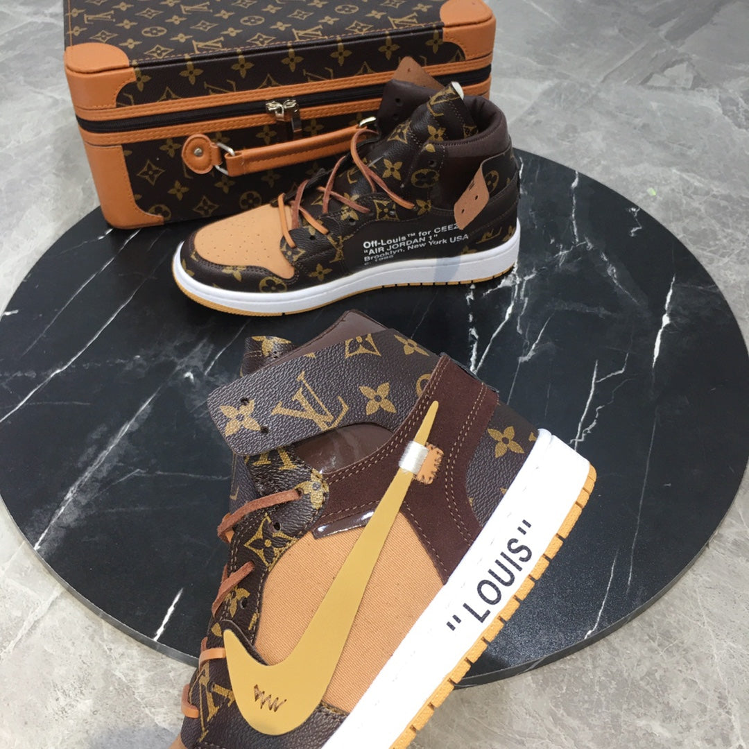 Custom Air Jordan 1 x LV Logo sneakerhypes