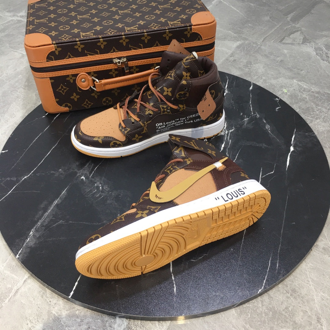 Custom Air Jordan 1 x LV Logo sneakerhypes