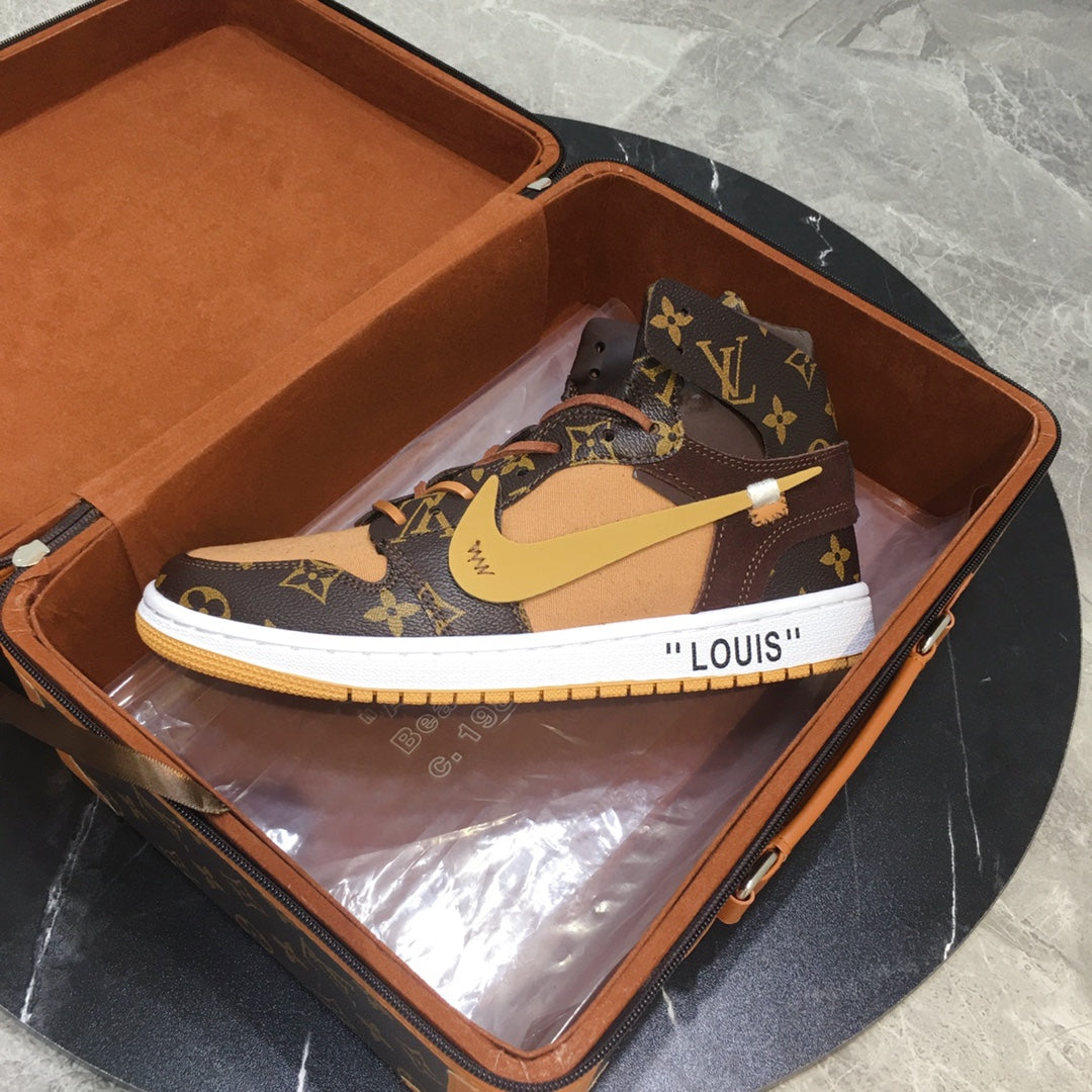 Custom Air Jordan 1 x LV Logo sneakerhypes