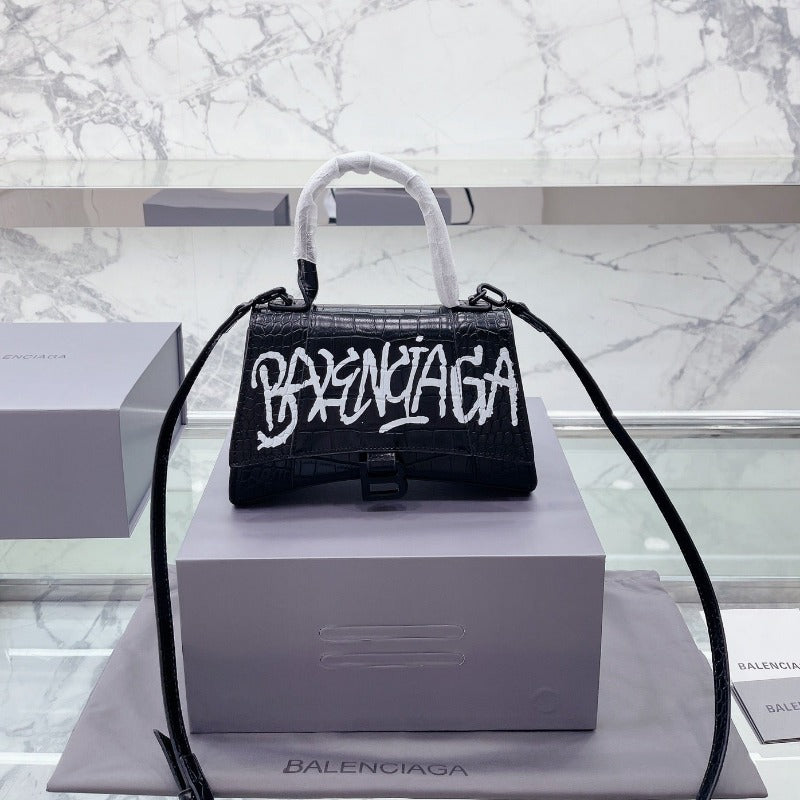 Sneakerhill - Hourglass Graffiti Bag Black - sneakerhillcom