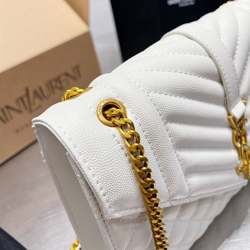 Sneakerhill - Envelope Chain Bag White - sneakerhillcom