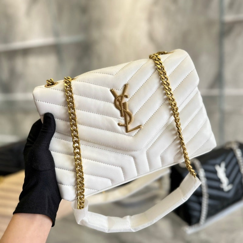 Sneakerhill - Small Loulou Shoulder Bag White - sneakerhillcom