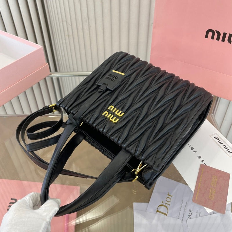 Sneakerhill - Matelasse Mini Tote Bag Black - sneakerhillcom