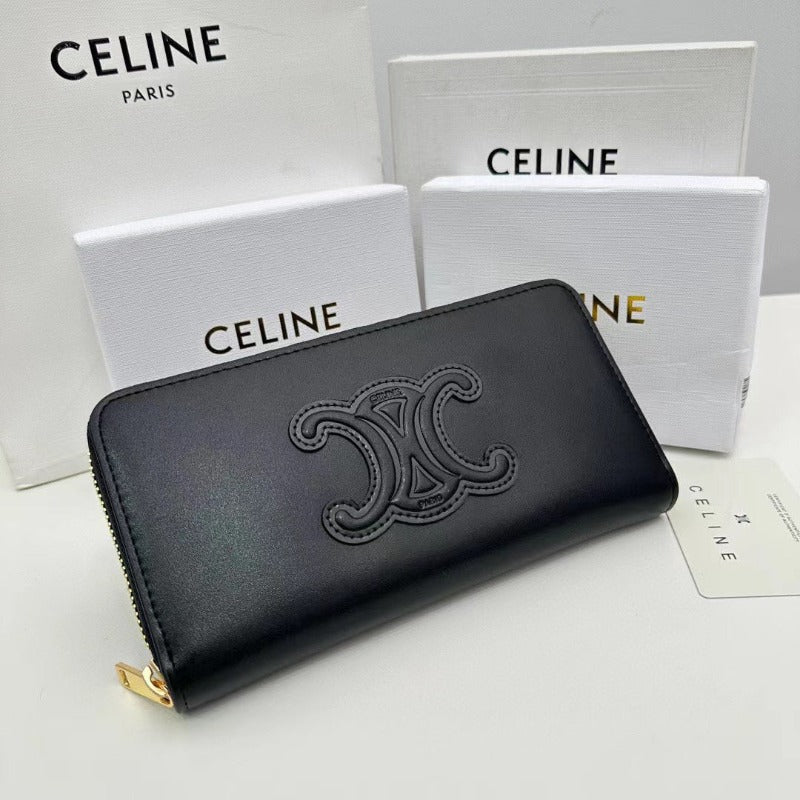 Sneakerhill - Triomphe Logo Long Wallet Black - sneakerhillcom