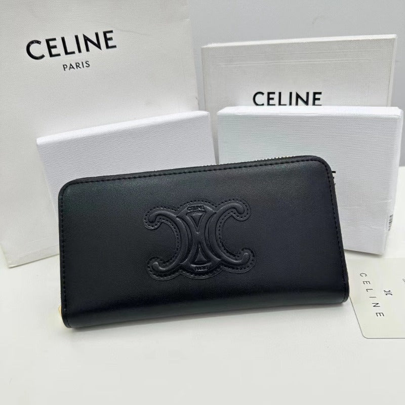 Sneakerhill - Triomphe Logo Long Wallet Black - sneakerhillcom