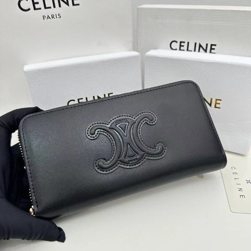 Sneakerhill - Triomphe Logo Long Wallet Black - sneakerhillcom