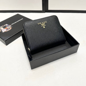 Sneakerhill - Saffiano Leather Small Wallet Black - sneakerhillcom