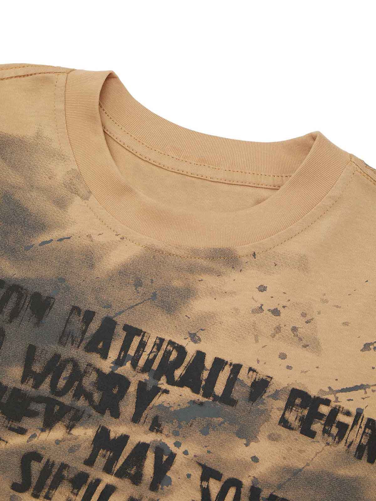 Sneakerhill Watercolor Brushstroke Slogan Street Rap T-shirt SP2406055SOE