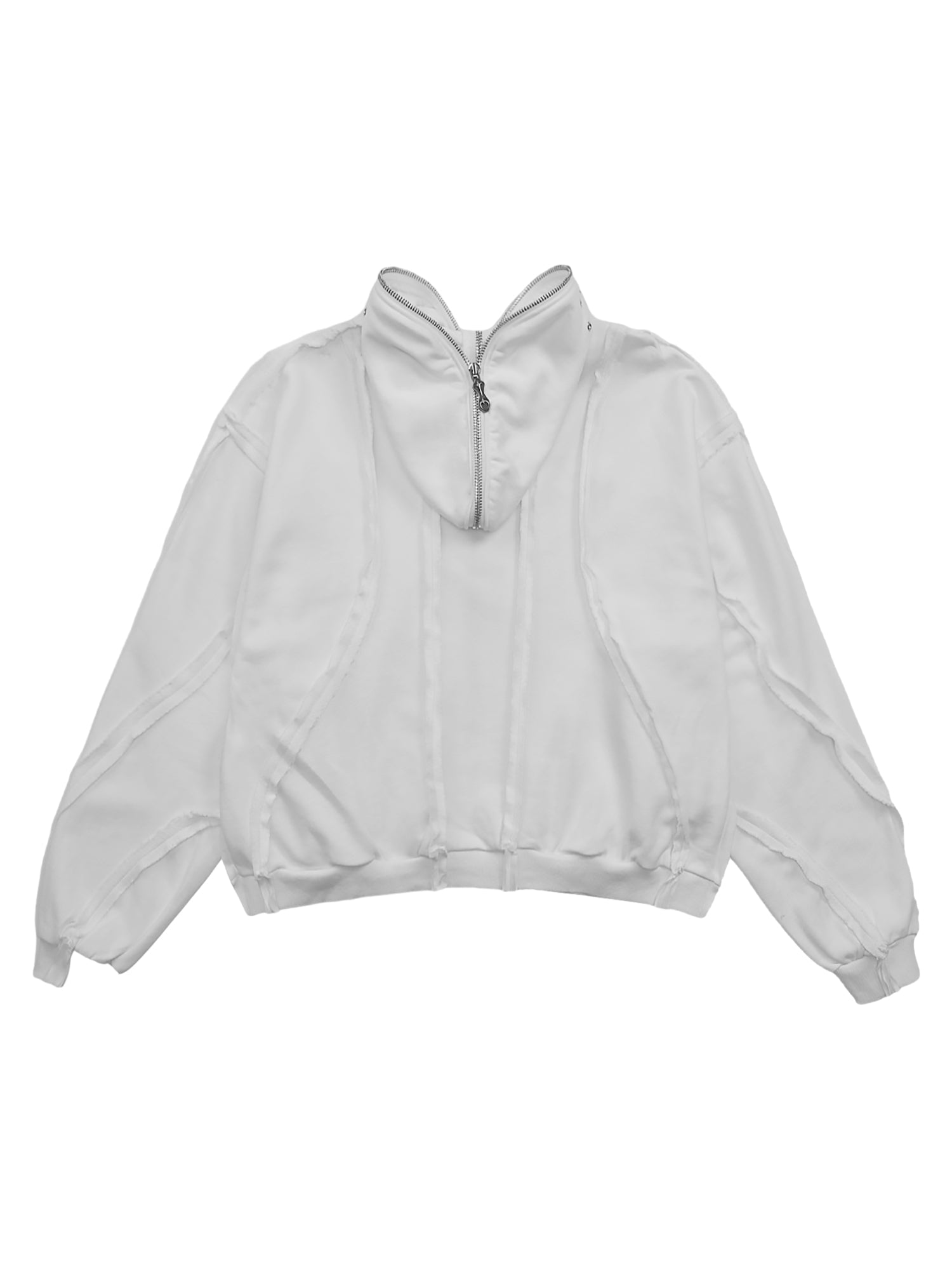 Sneakerhill Heavyweight Washed Distressed Full Zip Hoodie - 2057